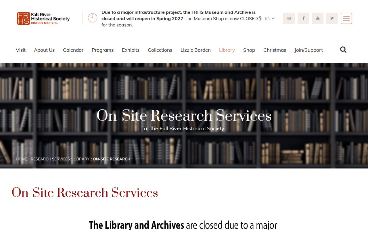 Fall River city directory on-site research information from the Historical Society