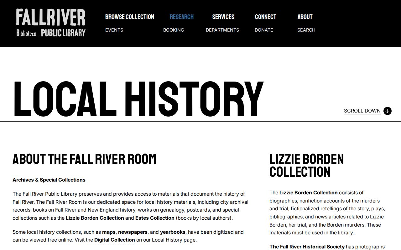 Fall River city directory research at the Fall River Room local-history collection