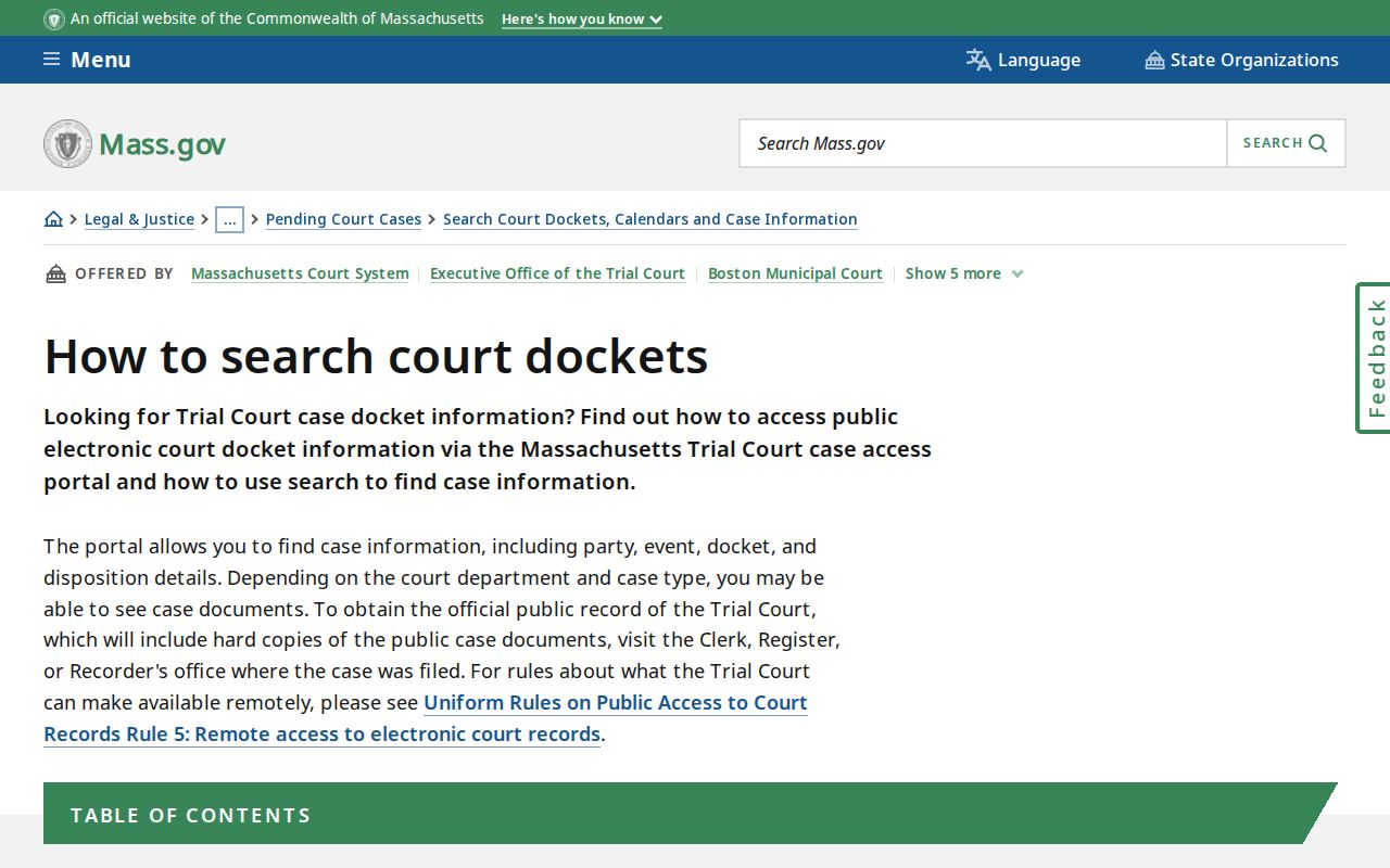 Fall River resident lookup Massachusetts court docket guidance