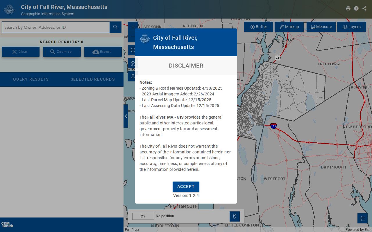 Fall River neighbors MUGIS parcel and buffer controls