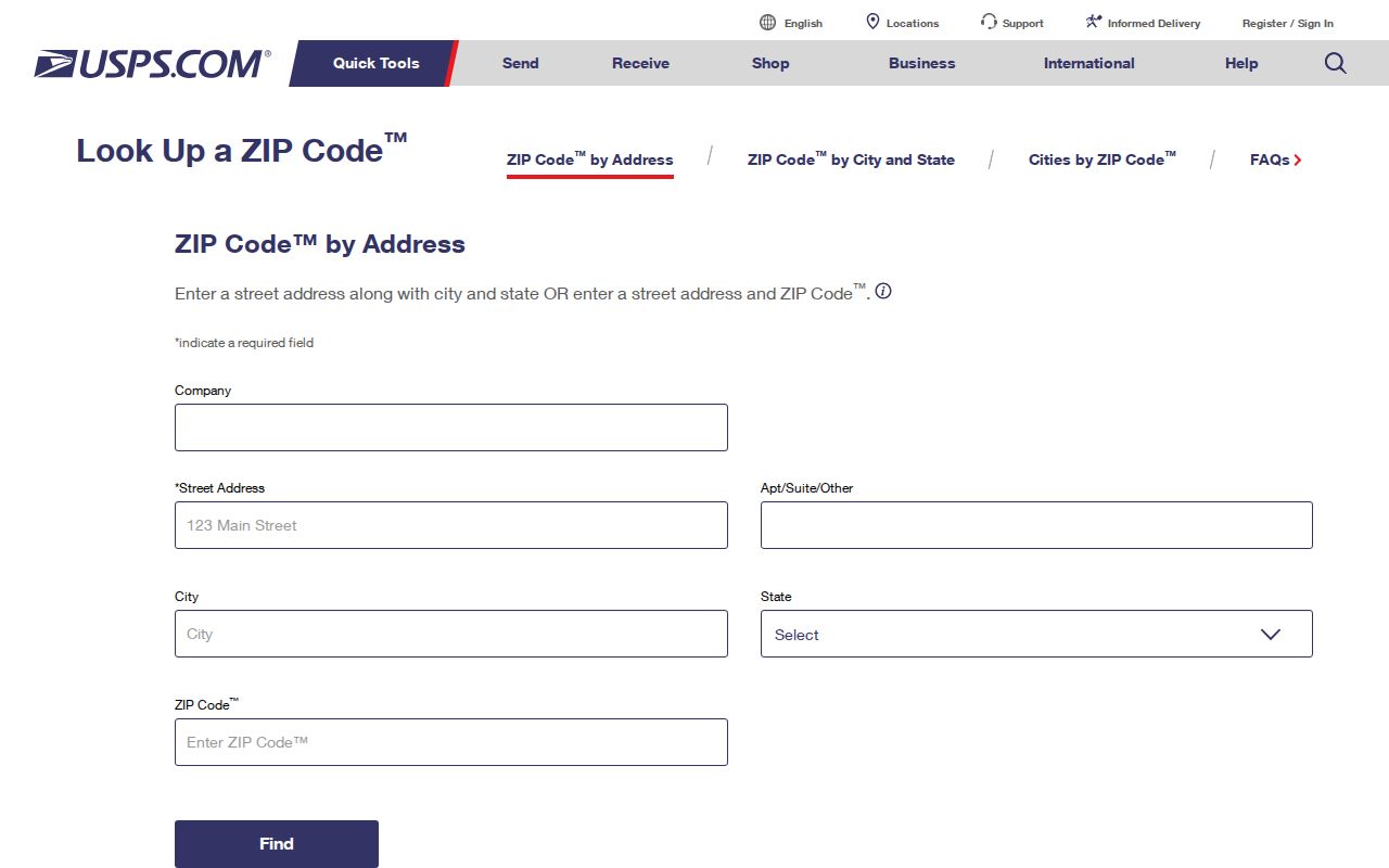 Fall River ZIP code directory USPS by-address verification tool